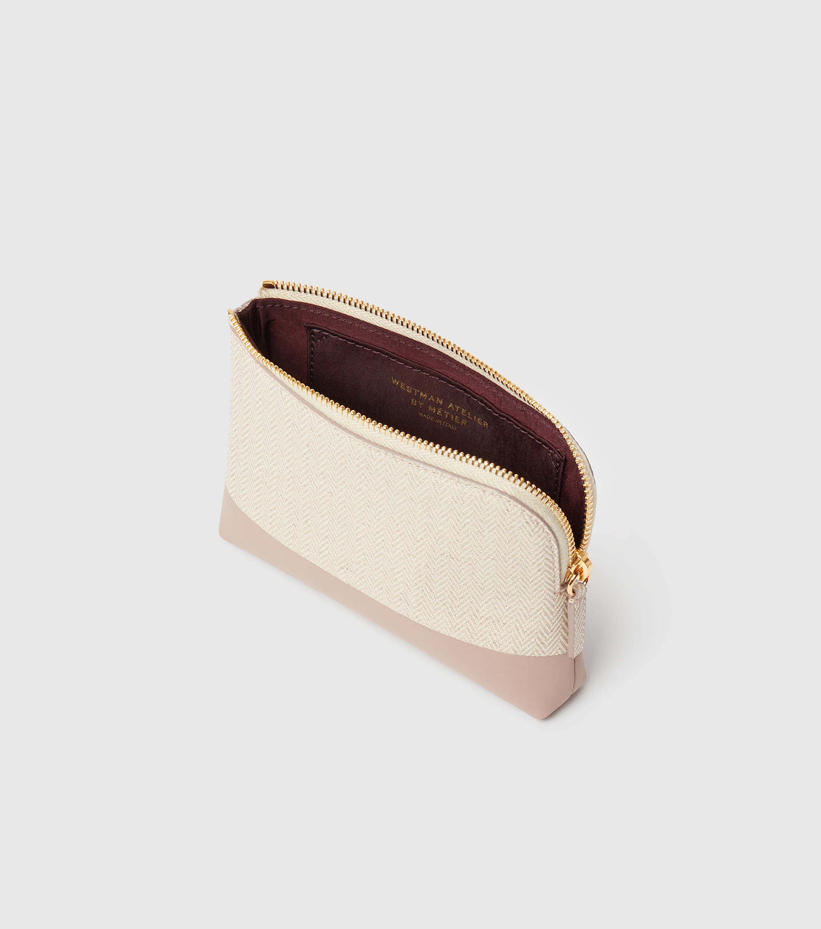 The Makeup Pouch - Herringbone and Mauve - Image 4
