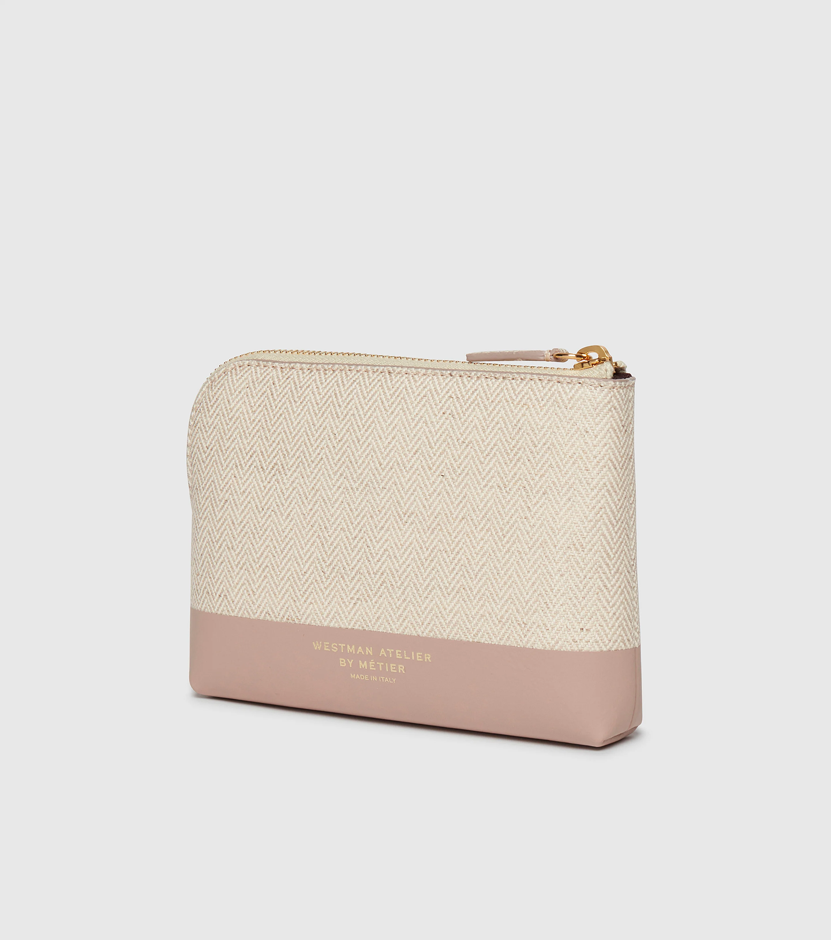 The Makeup Pouch - Herringbone and Mauve - Image 5
