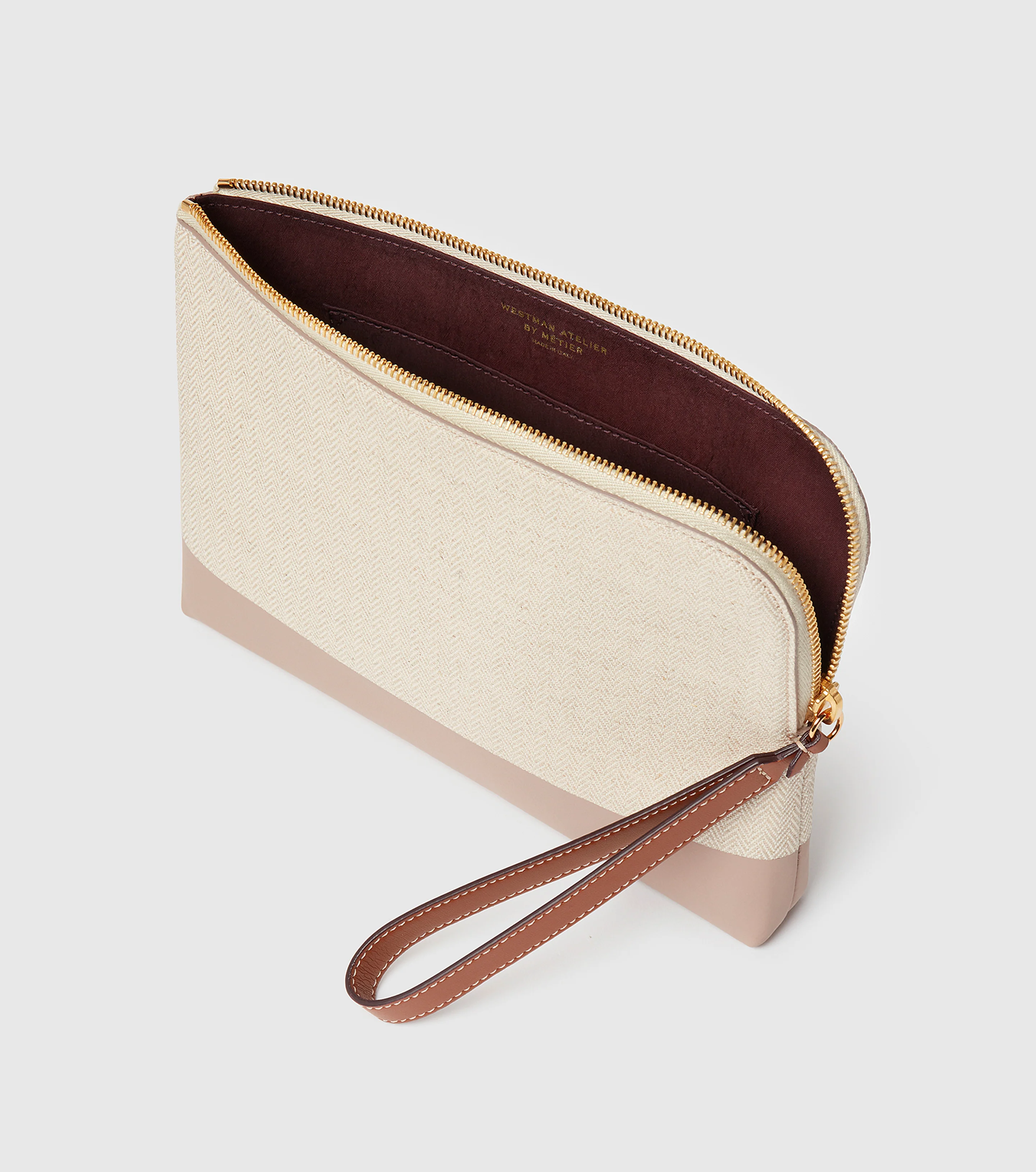 The Makeup Pouch - Herringbone and Mauve - Image 6